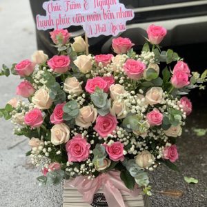 Giỏ hoa sinh nhật, giỏ hoa sinh nhật đẹp, hoa sinh nhật đẹp
