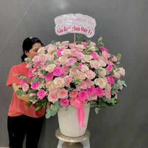 Giỏ hoa sinh nhật, giỏ hoa sinh nhật đẹp, hoa sinh nhật đẹp