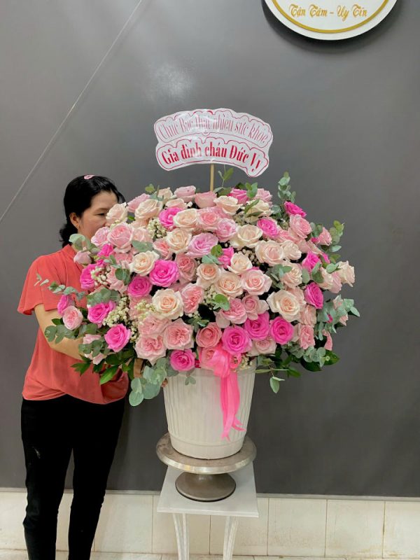 Giỏ hoa sinh nhật, giỏ hoa sinh nhật đẹp, hoa sinh nhật đẹp