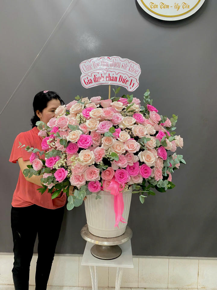 Giỏ hoa sinh nhật, giỏ hoa sinh nhật đẹp, hoa sinh nhật đẹp