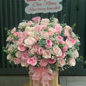 Giỏ hoa khai trương, giỏ hoa khai trương đẹp, hoa khai trương đẹp