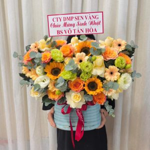 Giỏ hoa khai trương, giỏ hoa khai trương đẹp, hoa khai trương đẹp