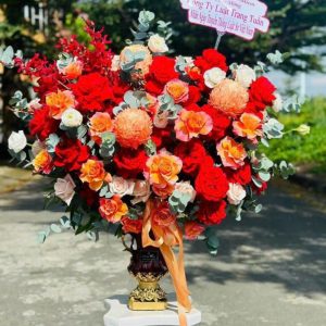 Giỏ hoa đẹp, lẳng hoa đẹp, giỏ hoa sinh nhật, giỏ hoa khai trương