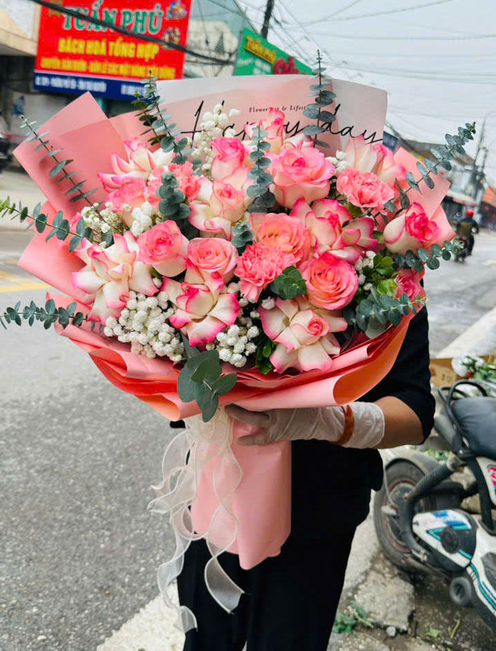 hoa 14/2, hoa valentine, hoa valentine đẹp, bó hoa valentine, bó hoa tình yêu