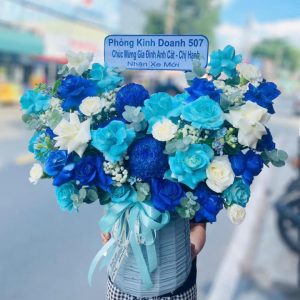 Giỏ hoa đẹp, lẳng hoa đẹp, giỏ hoa sinh nhật, giỏ hoa khai trương