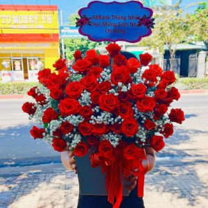 Giỏ hoa đẹp, lẳng hoa đẹp, giỏ hoa sinh nhật, giỏ hoa khai trương