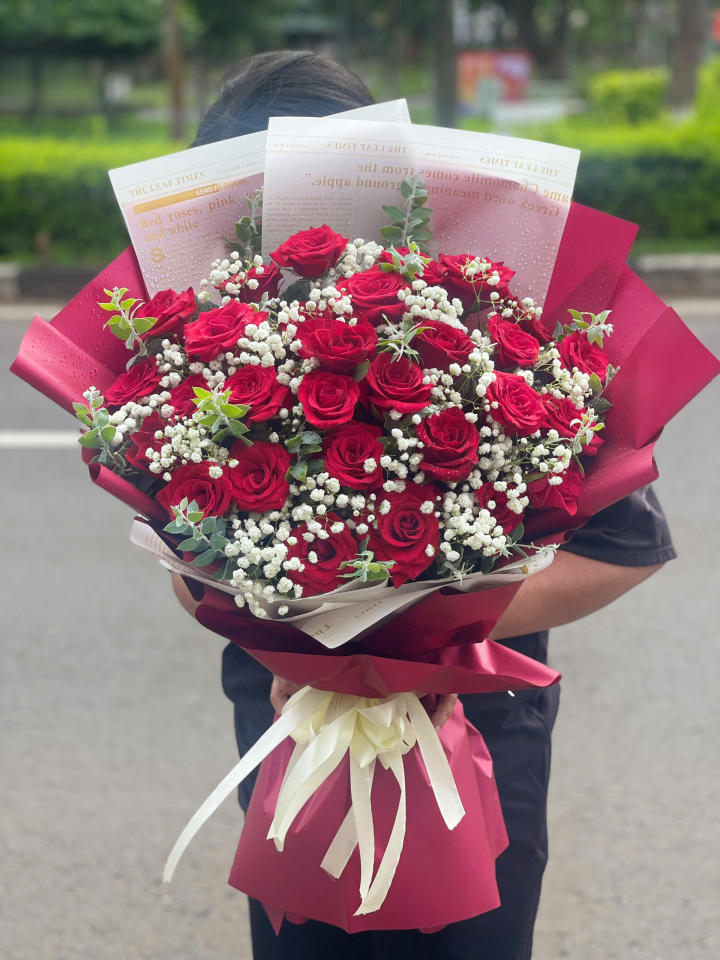 hoa 14/2, hoa valentine, hoa valentine đẹp, bó hoa valentine, bó hoa tình yêu