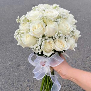 bó hoa cưới, bó hoa cưới đẹp, hoa cưới, bó hoa hồng trắng cưới