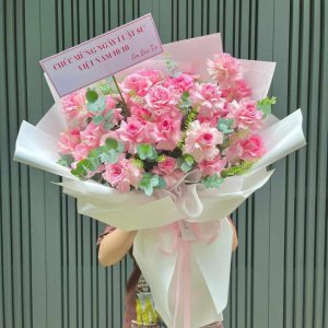 Bó hoa sinh nhật, bó hoa hồng đẹp, bó hoa hồng lạc thần