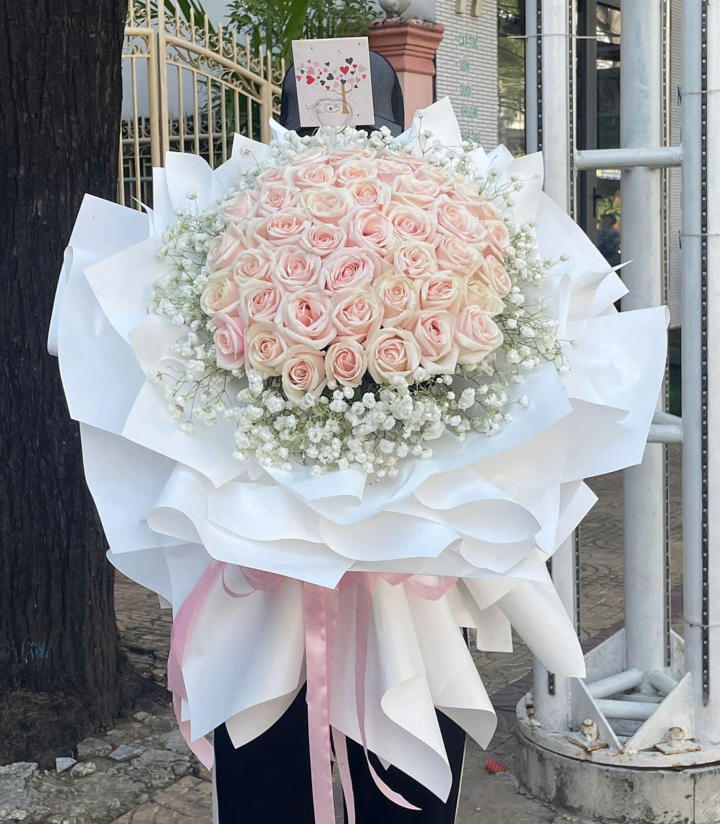 Bó hoa hồng pastel, bó hoa hồng pastel đẹp, bó hoa hồng đẹp, bó hoa sinh nhật đẹp