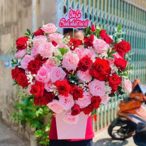 Giỏ hoa đẹp tặng ngày của mẹ