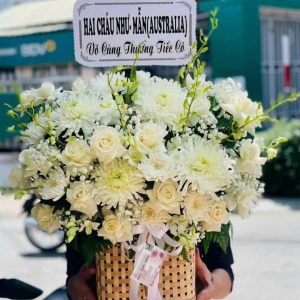 Giỏ hoa lễ phật đản, lẳng hoa lễ phật đản, hoa lễ phật đản