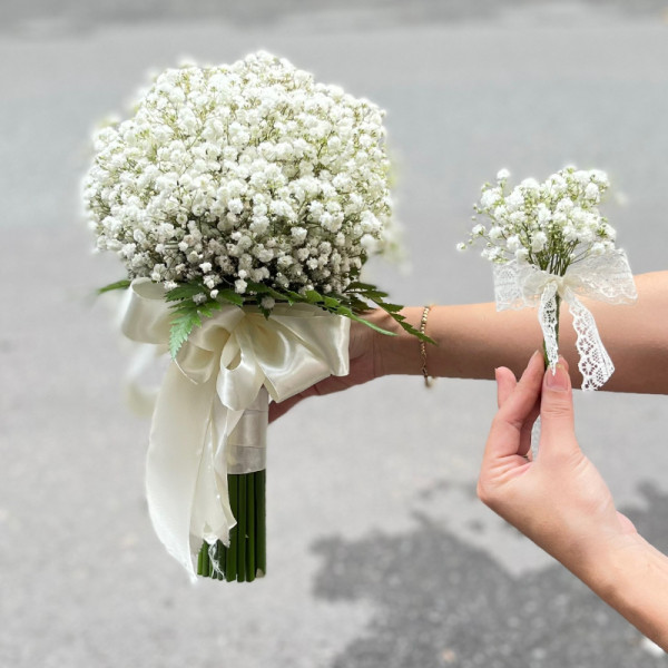 Bó Hoa Cưới Cúc Họa Mi Tinh Khôi Cho Ngày Hạnh Phúc