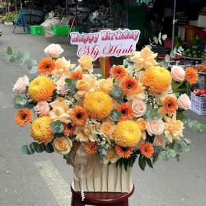 giỏ hoa ngày quốc tế thiếu nhi