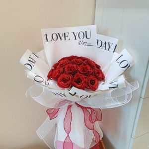 Bó Hoa Hồng Sáp 11 Bông Sang Trọng Và Lãng Mạn