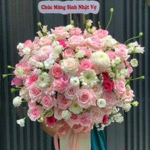 giỏ hoa ngày quốc tế thiếu nhi