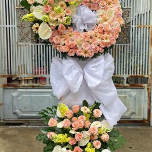 kệ hoa đám tang đẹp, hoa đám tang hiện đại, lẳng hoa đám tang, lẳng hoa viếng