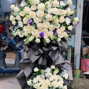 kệ hoa đám tang đẹp, hoa đám tang hiện đại, lẳng hoa đám tang, lẳng hoa viếng