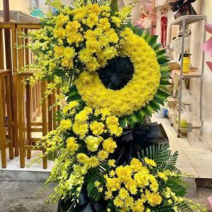 kệ hoa đám tang đẹp, hoa đám tang hiện đại, lẳng hoa đám tang, lẳng hoa viếng