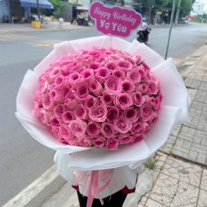 bó hoa 100 bông, bó hoa đẹp